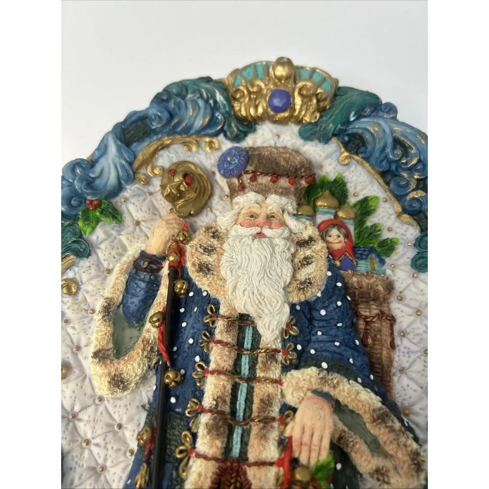 Vintage Legendary Santa's Exclusively From Roman INC Ded Moroz Russia Plate 1996